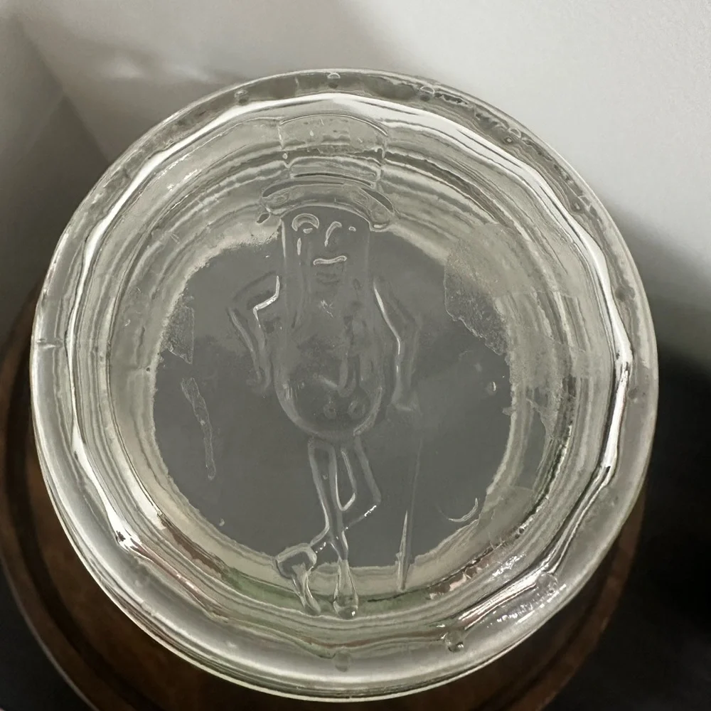 Vintage Planters Mr. Peanut Streamline Glass Jar - Sunburst Flower Pattern
